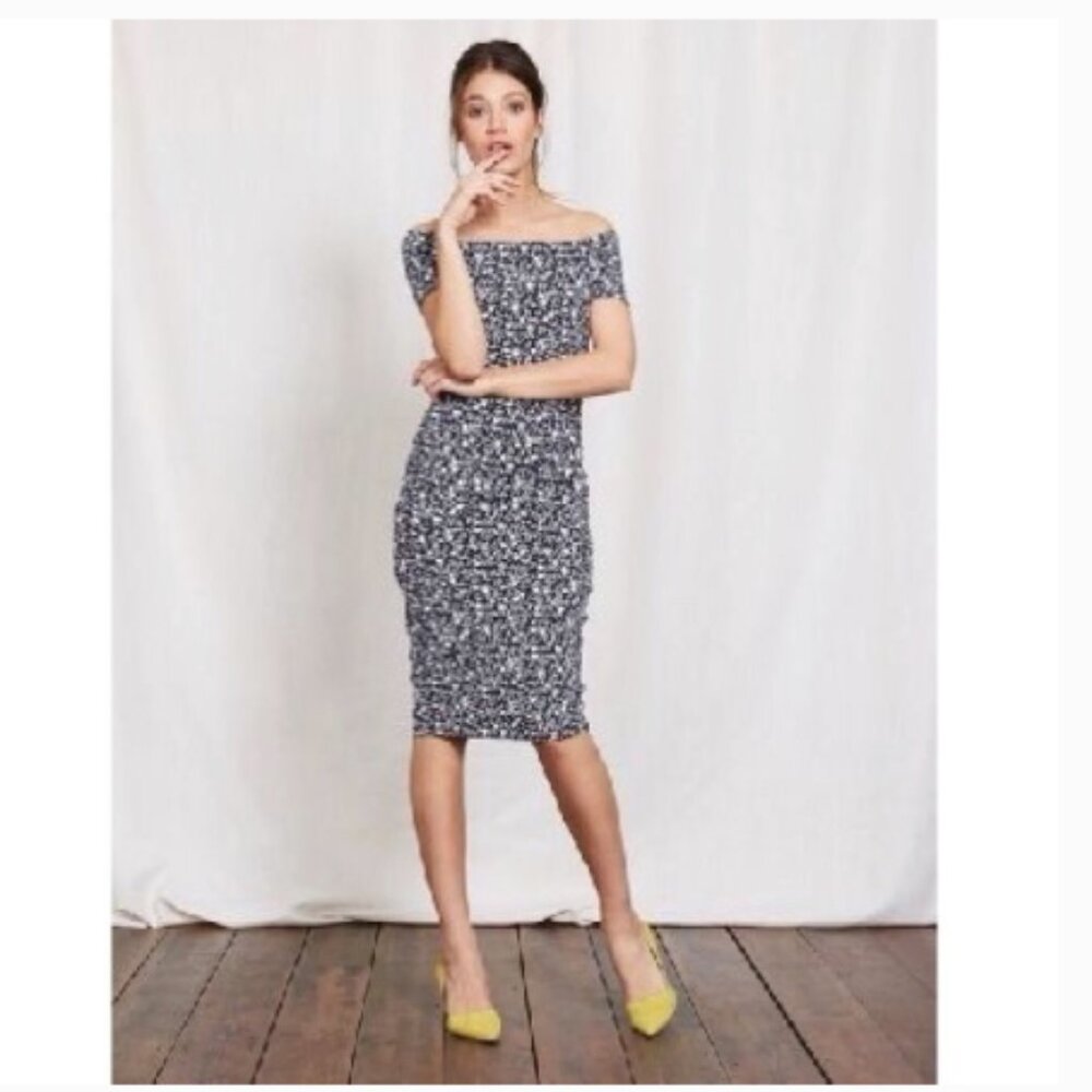BODEN Off Shoulder Ruched Jersey Knit Dress (979)